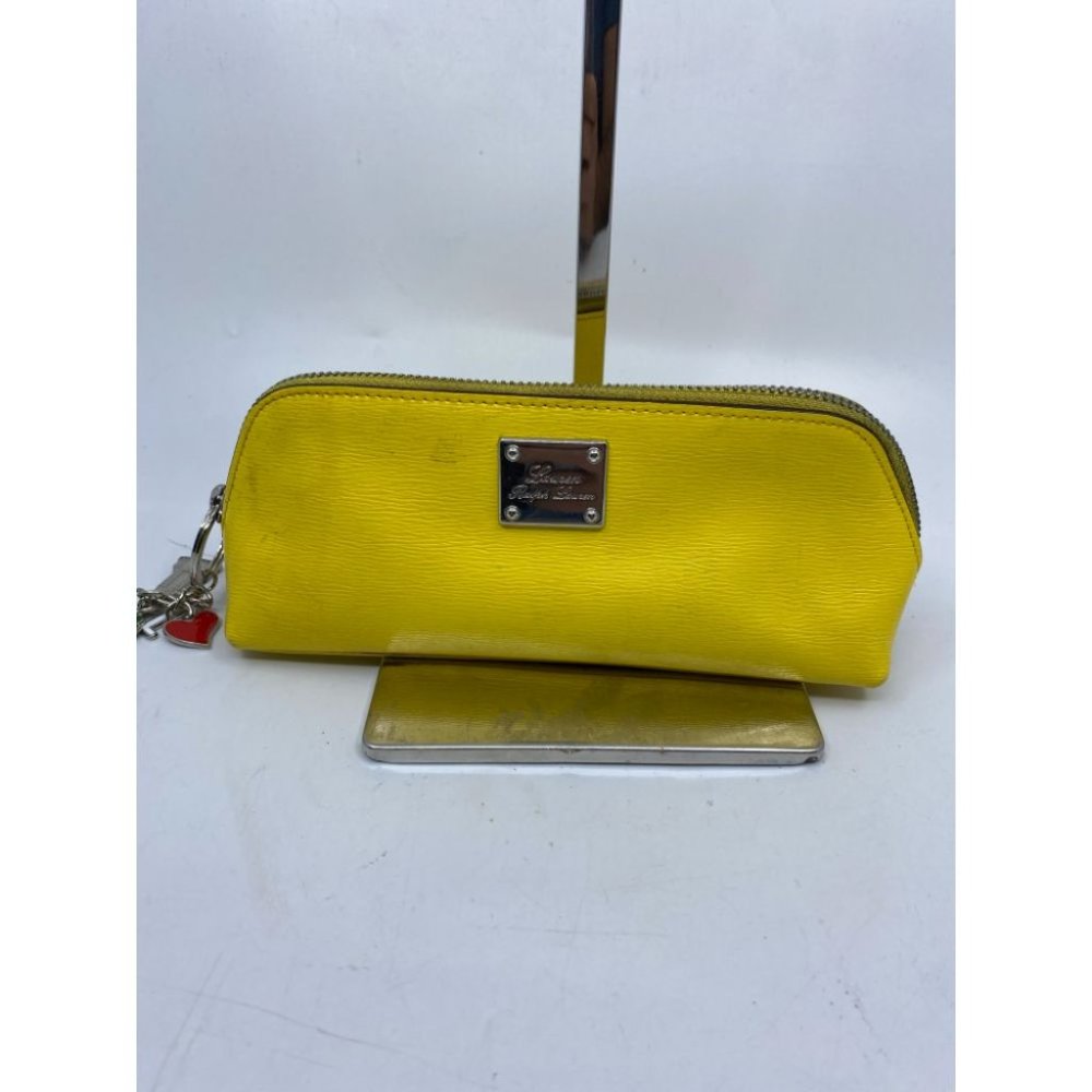 Lauren Ralph Lauren Women's Yellow Cosmetic Bag - Picture 2 of 6